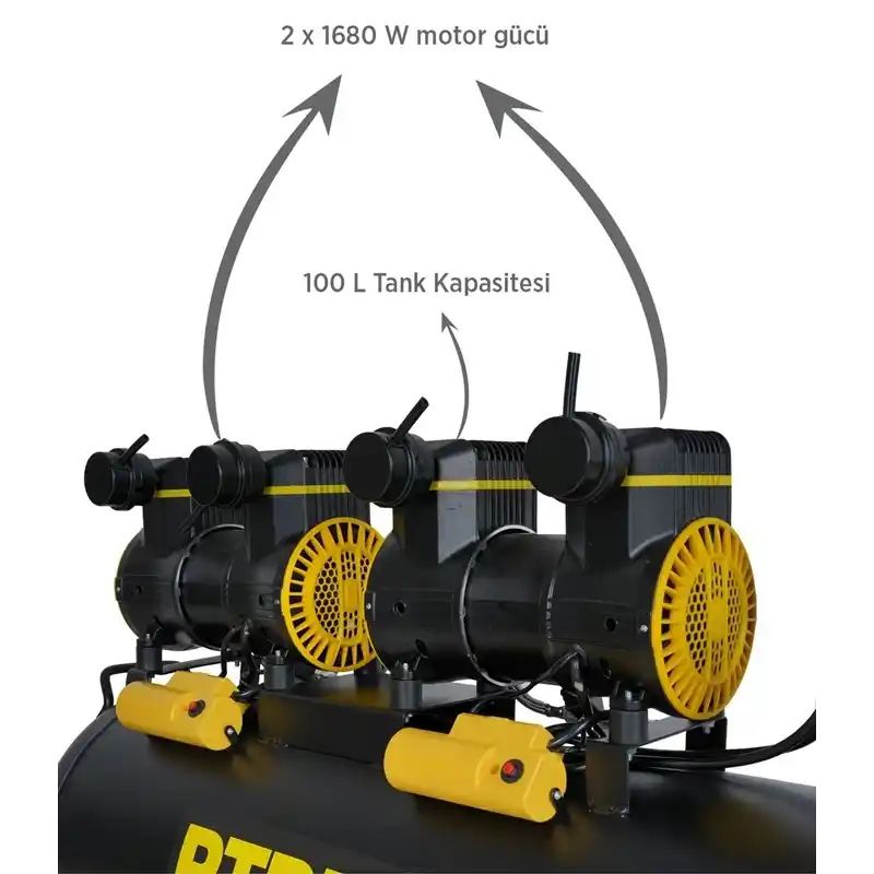 Rtrmax RTM7460 100 Lt 4 Hp Yağsız Hava Kompresörü
