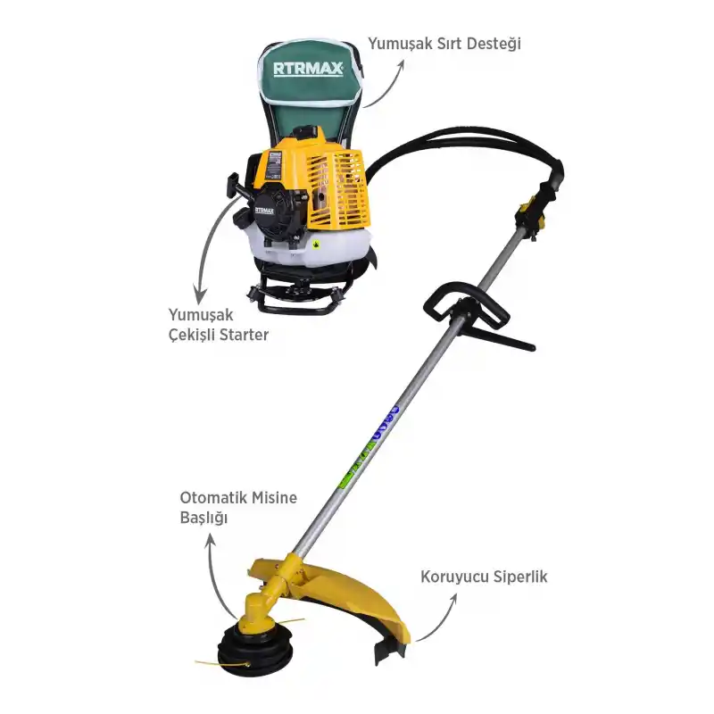 Rtrmax RTM9640 3 Hp Benzinli Sırt Tırpan