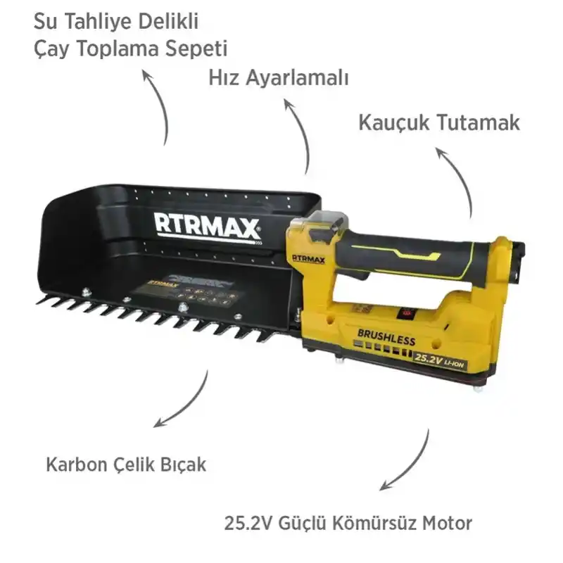 Rtrmax RTM9653 Akülü Çay Toplama Makinesi