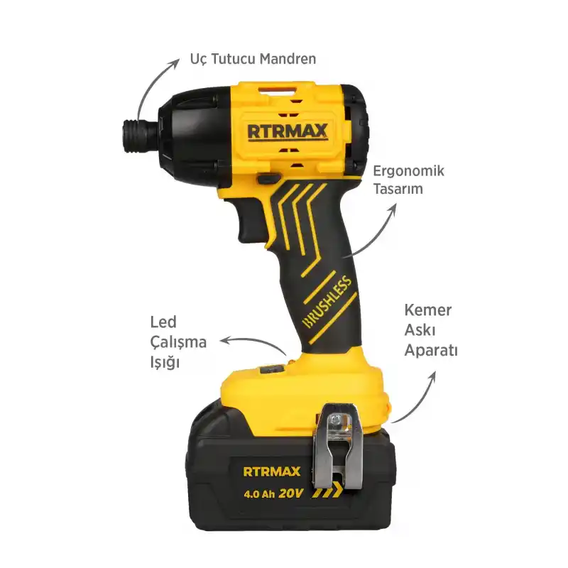 Rtrmax RTS5020 Akülü Torklu Vidalama 200 Nm