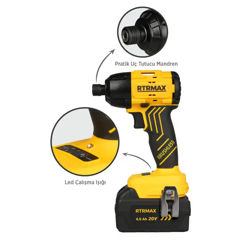 Rtrmax RTS5020 Akülü Torklu Vidalama 200 Nm