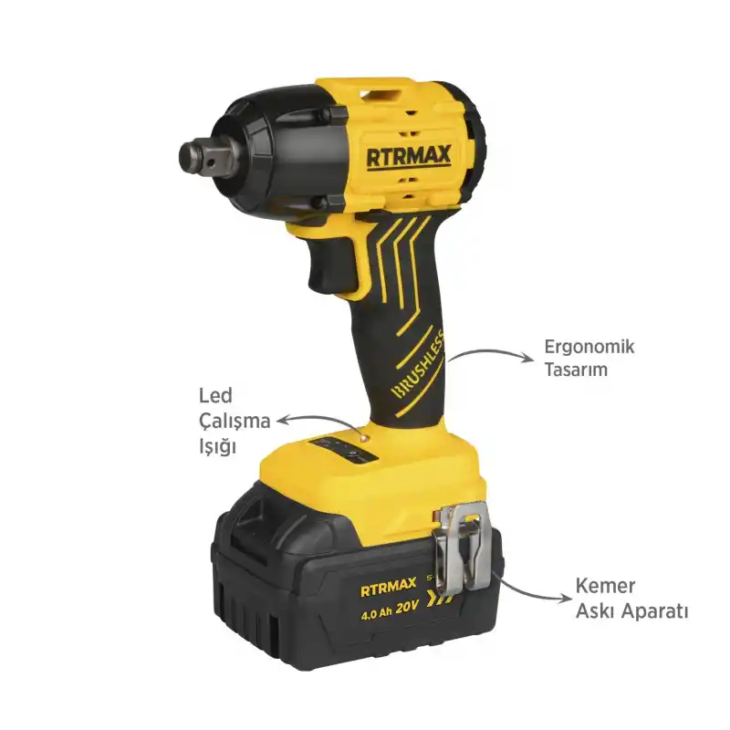 Rtrmax RTS5030 Akülü Somun Sıkma 1/2 350 Nm