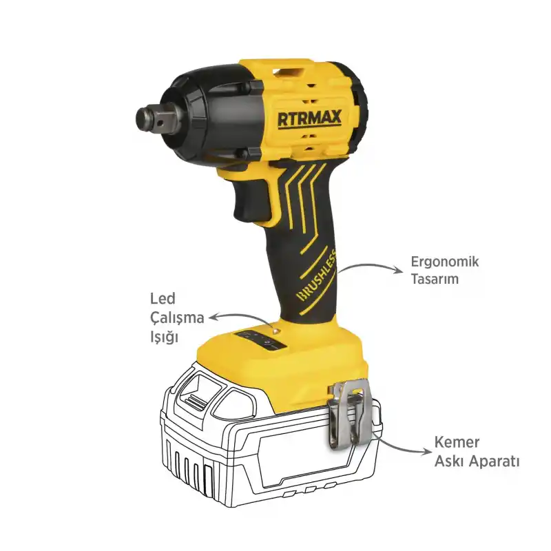 Rtrmax RTS5030B Solo Akülü Somun Sıkma