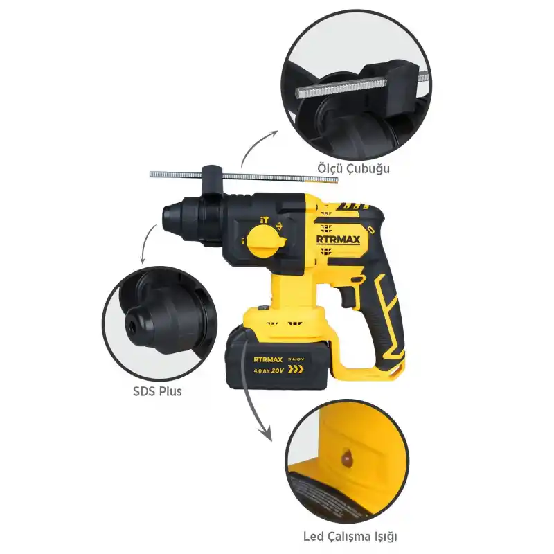 Rtrmax RTS5040 Akülü Kırıcı Delici