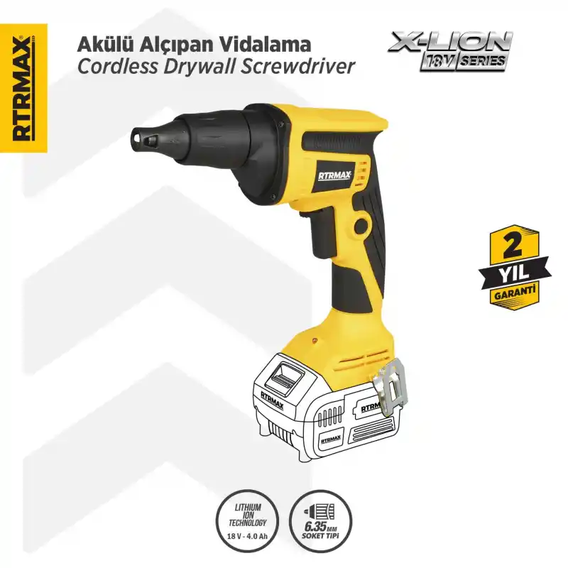 Rtrmax RTX2026B Solo Akülü Alçıpan Vidalama