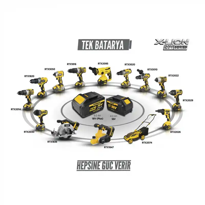 Rtrmax RTX3010B Solo Akülü Darbeli Matkap 70 Nm