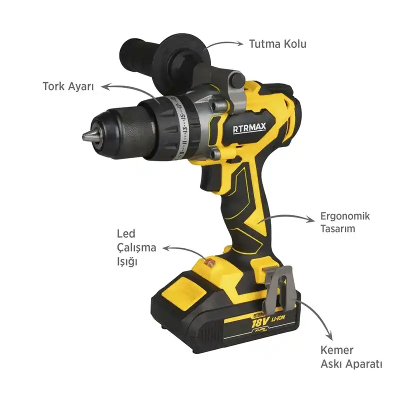Rtrmax RTX3010C Akülü Darbeli Matkap