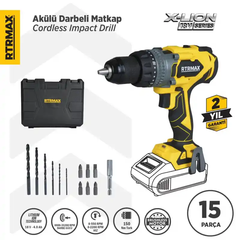 Rtrmax RTX3020B Solo Akülü Darbeli Matkap 150Nm