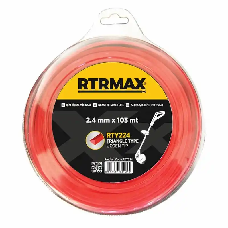 Rtrmax RTY230 3,0mmx67m Tırpan Misinası Kırmızı Üçgen