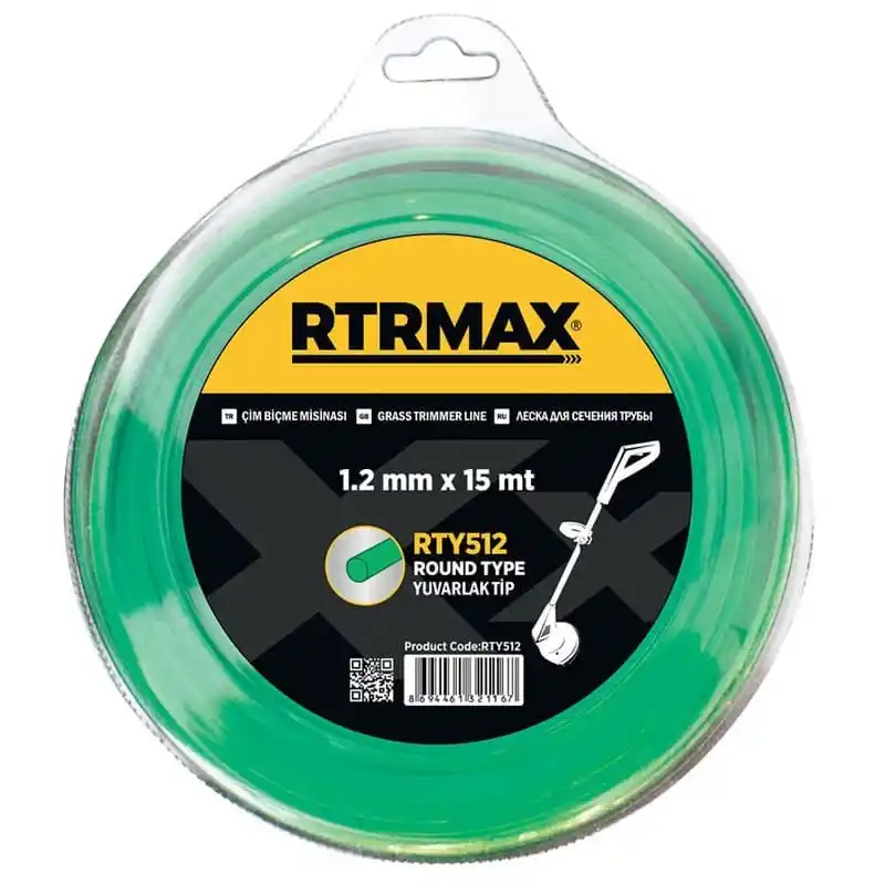 Rtrmax RTY512 1.2mmx15m Tırpan Misinası Yeşil Yuvarlak