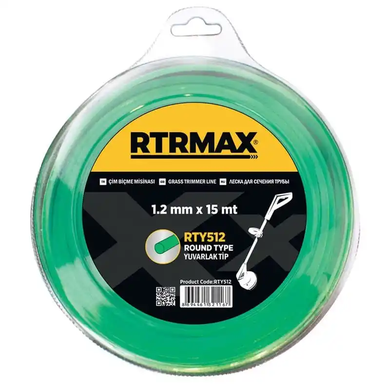 Rtrmax RTY518 2.4mmx15m Yeşil Yuvarlak Tırpan Misinası