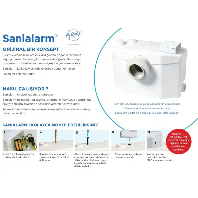 Sanialarm Sanihydro Atık Su Tahliye İstasyonları İçin Alarm Modülü