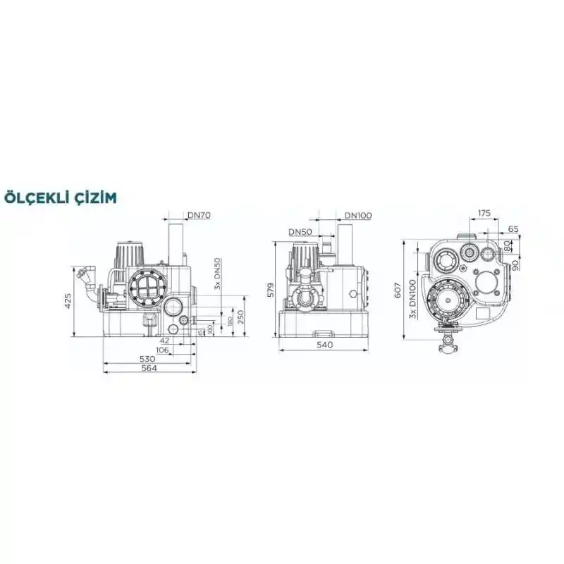 Sanicubic 1 GR SE71.1 S Foseptik Pis Atık Su Tahliye İstasyonu