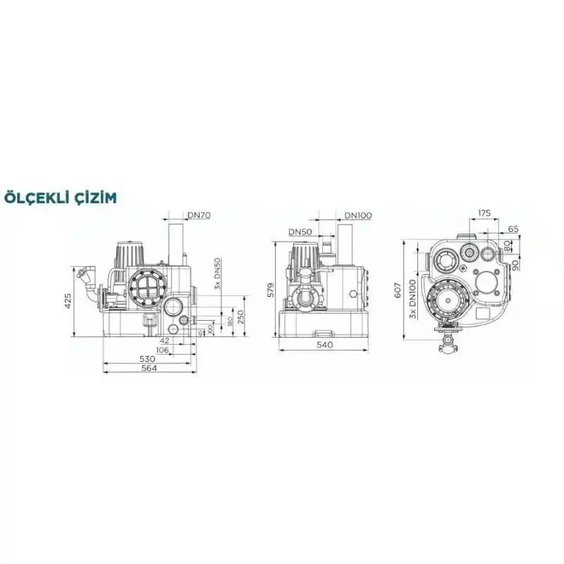 Sanicubic 1 GR SE71.2 T Foseptik Pis Atık Su Tahliye İstasyonu