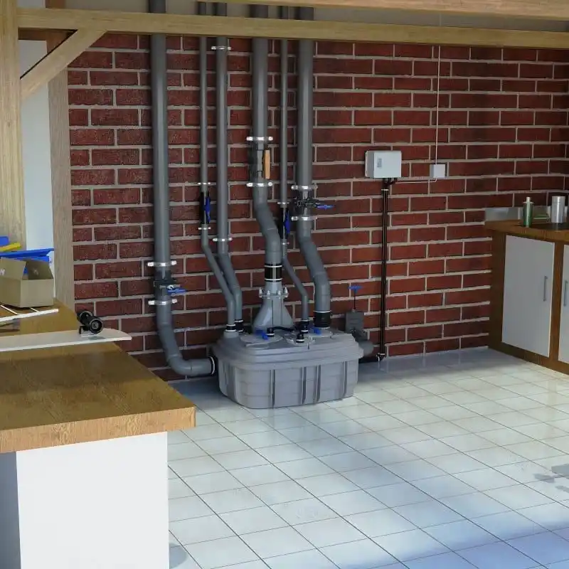 Sanihydro Sanicubic 2 VX Çift Motor Trifaze Foseptik Öğütücü Tahliye İstasyonu 120 Lt.