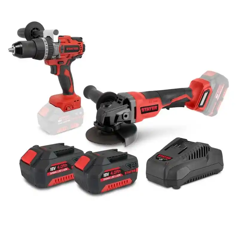 Stayer PBL80L2024 Akülü Matkap+AGBPS2024K Avuç Taşlama Seti
