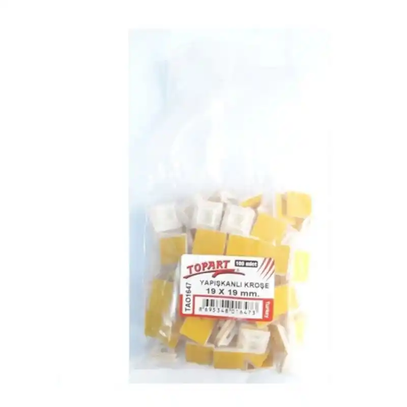 Topart TA01647 19x19mm Yapışkanlı Kroşe 100lü paket