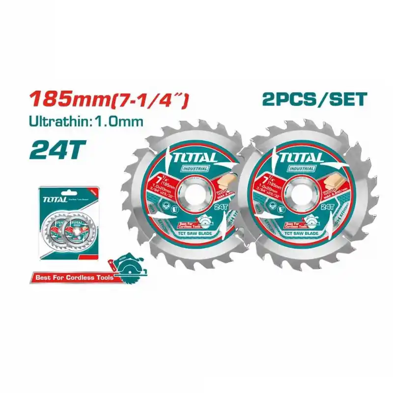 Total TAC2331853 Ultra İnce Ahşap Daire Testere Bıçağı 2 Li