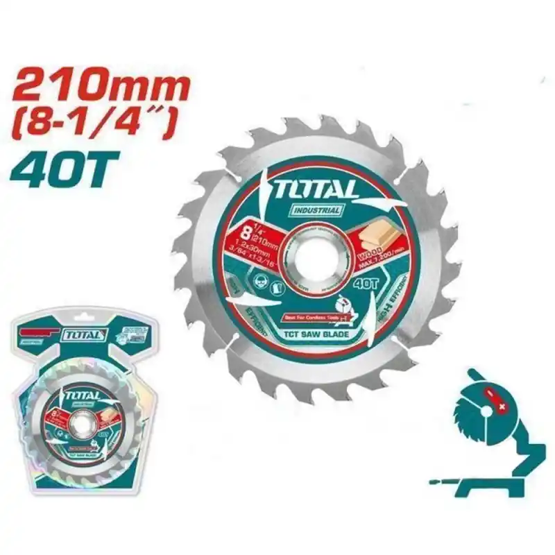 Total TAC2332103 TCT Ahşap Daire Testere Bıçağı 210mm