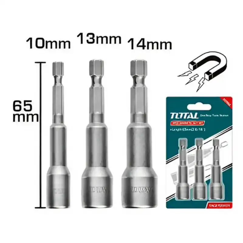 Total TAC2703431 3 lü Manyetik Somun Seti 10,13,14