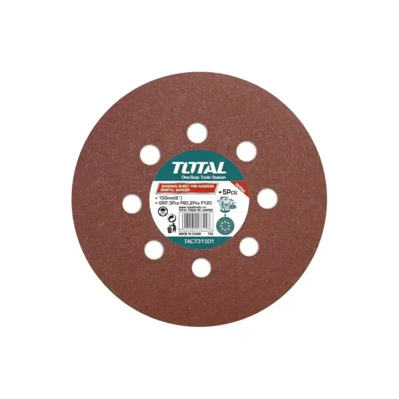 Total TAC731501 Ekzantrik Zımpara Yedek Zımpara Kağıdı