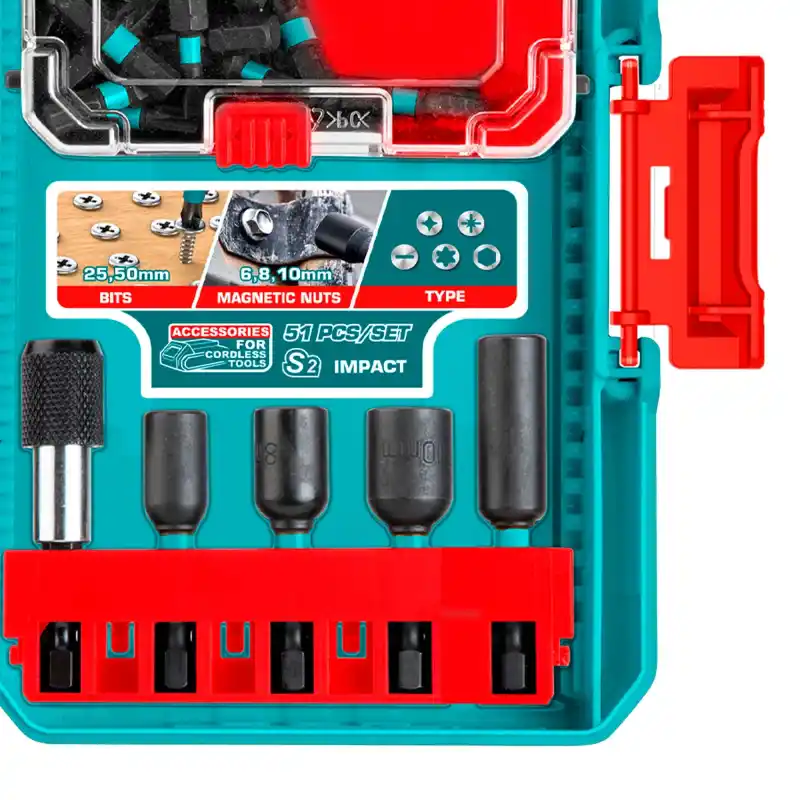 Total TACSDL25106 Bits Uç Seti 51 Parça