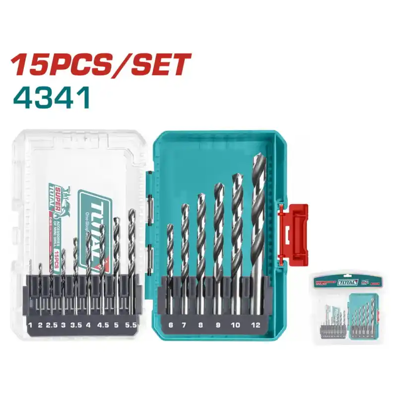 Total TACSDL51506 15 Adet 4341 HSS Matkap Uç Seti