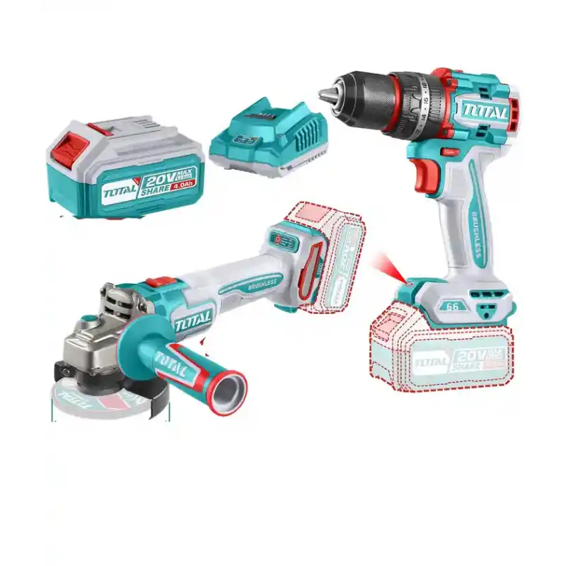 Total TCKLI20273E Akülü Darbeli Matkap+Avuç Taşlama Seti
