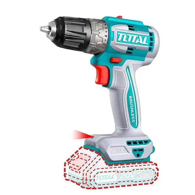 Total TDLI20453E Kömürsüz Akülü Matkap Vidalama 20V 2Ah 52Nm