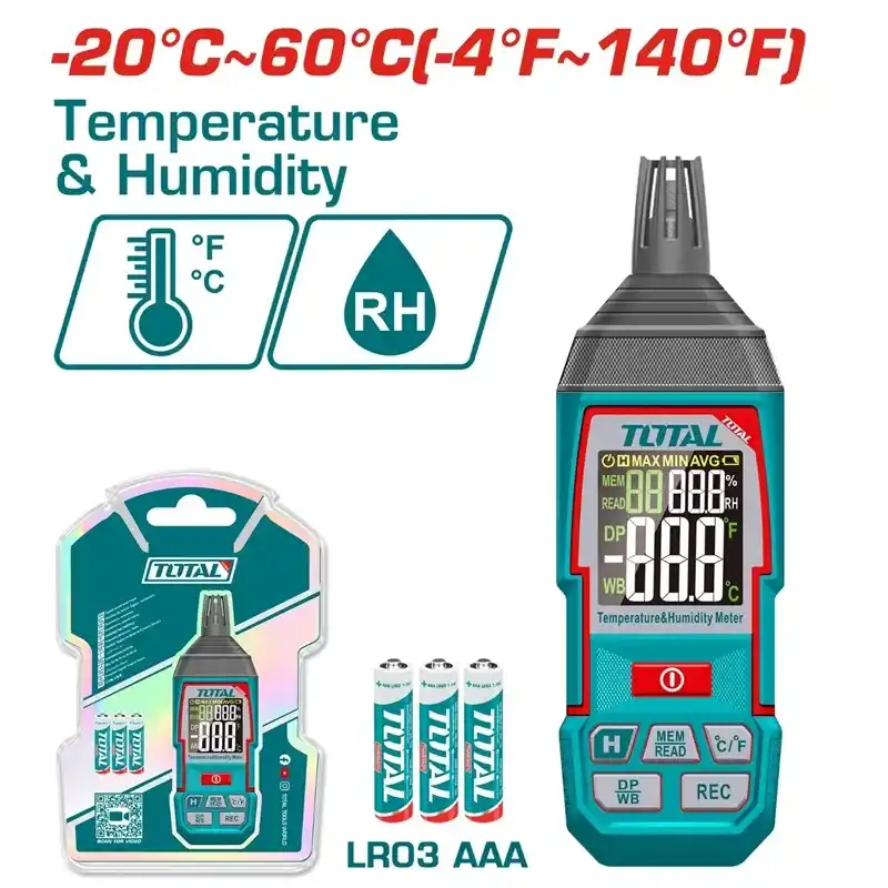 Total TETHT031 Dijital Nem ve Sıcaklık Ölçer