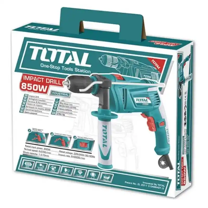 Total TG109136-2 Elektrikli 13mm Darbesiz Matkap