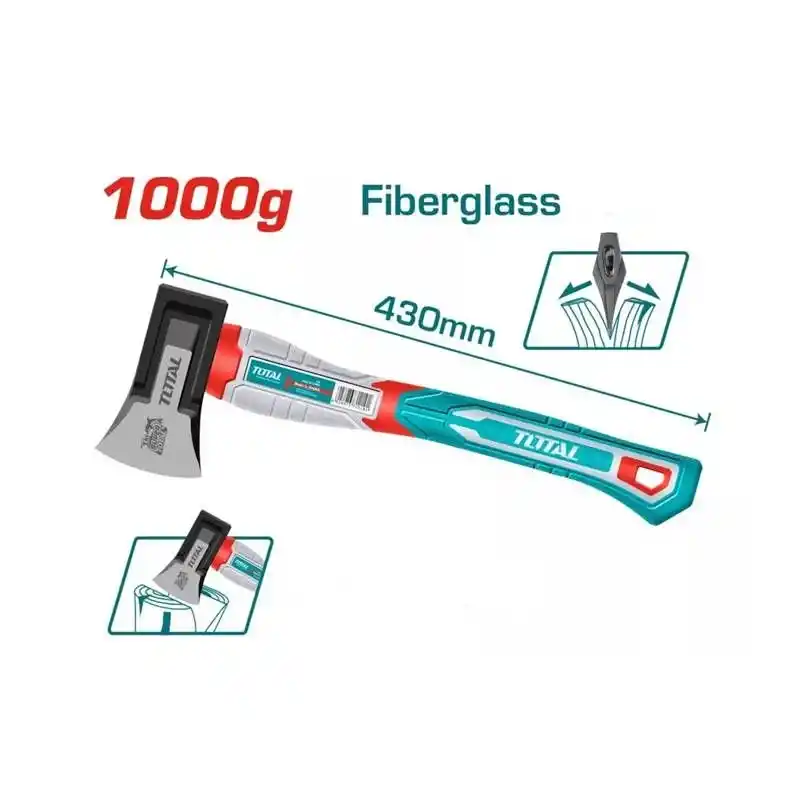 Total THAX0611000F Fiberglas Saplı Yarma Balta 1000gr