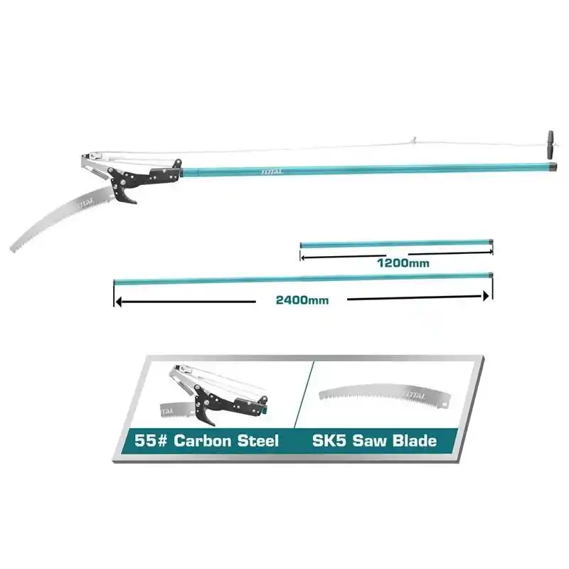 Total THEPS25281 Teleskopik Testere ve Yüksek Dal Budama Makası