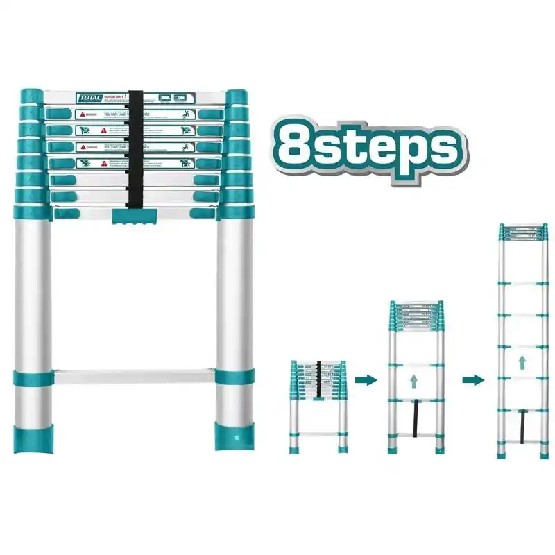Total THLAD08081 Teleskopik Merdiven 260 cm