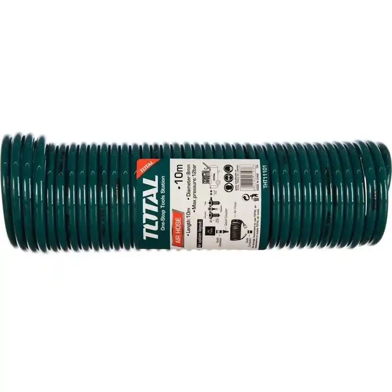 Total THT11101 Pnömatik Spiral 8mm Hava Hortum 10mt