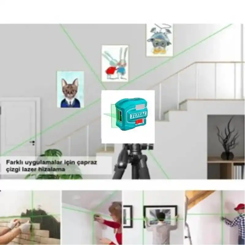 Total TLL156601 Yeşil Çizgi Lazer Hizalama Distomat