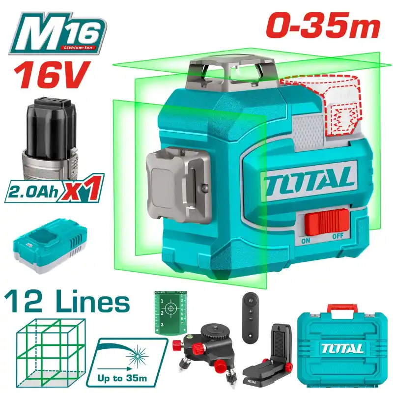Total TLL301201E Akülü Yeşil Lazer Hizalama