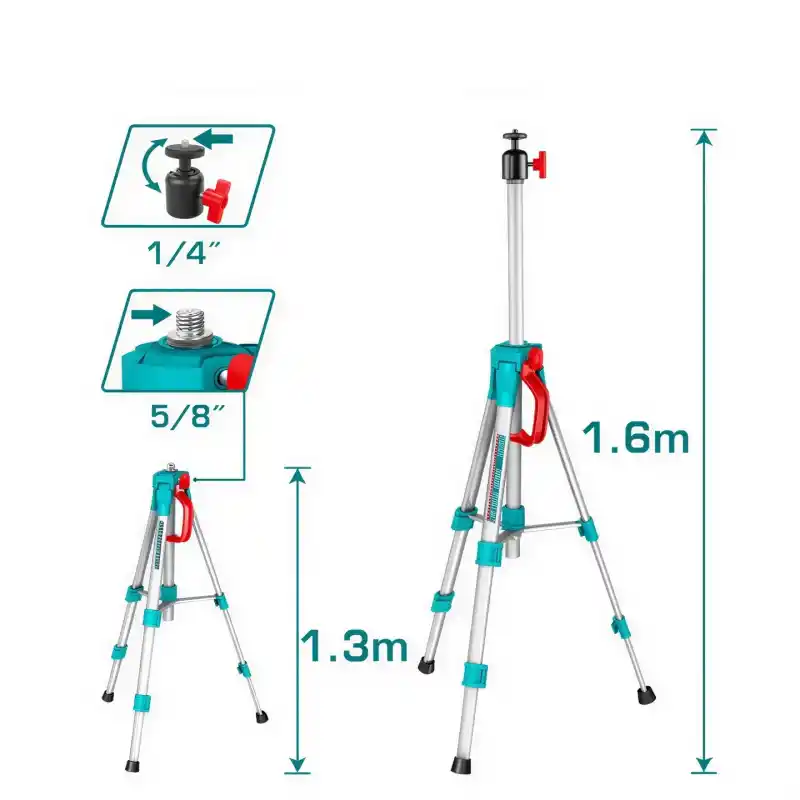 Total TLLT01572 Alüminyum Tripod 5/8 ve 1/4