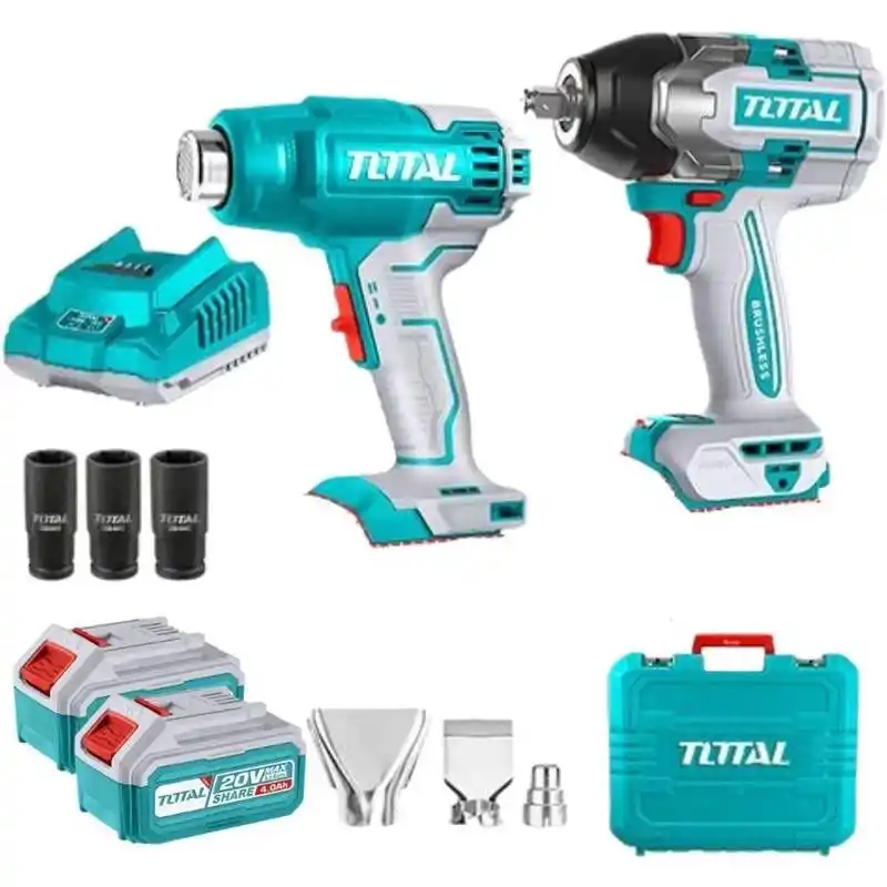 Total TOSLI240489E Akülü Somun Sıkma Sıcak Hava Tabancası Seti 4 Ah 20V