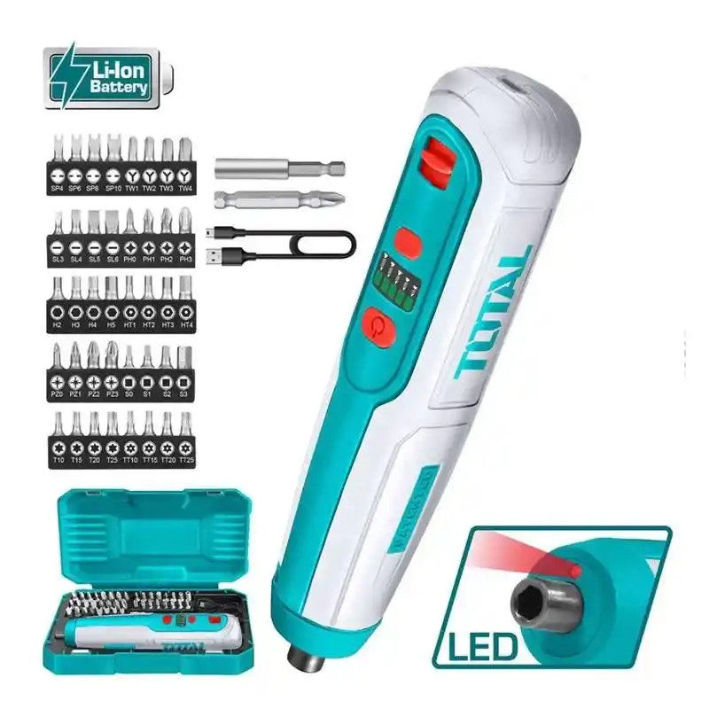 Total TSDLI0403 Akülü Vidalama Tornavida Seti