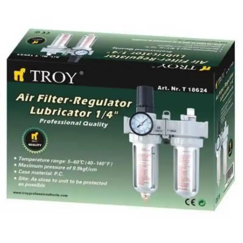 Troy 18624 Şartlandırıcı (Filtre + Regülatör + Yağlayıcı) 1/4(N)PT