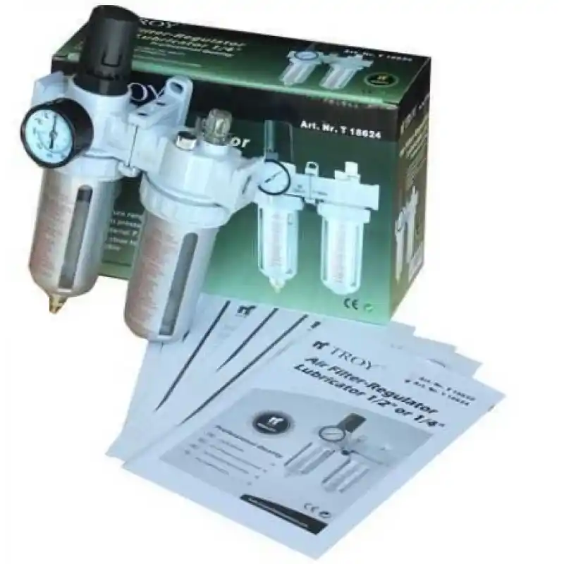 Troy 18624 Şartlandırıcı (Filtre + Regülatör + Yağlayıcı) 1/4(N)PT