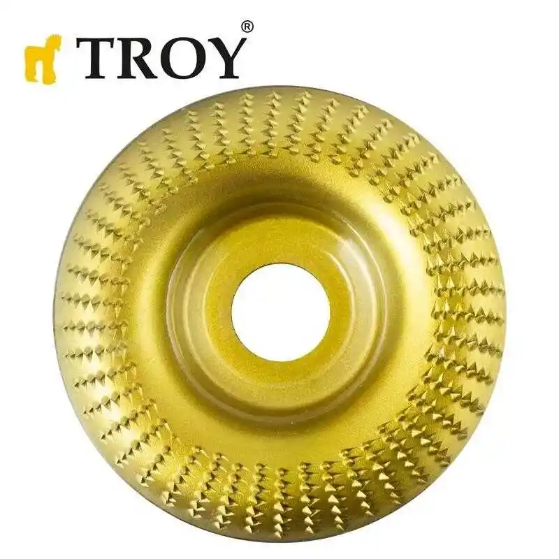 Troy 25074 Avuç Taşlama için Ahşap Aşındırıcı Törpü Diski, Toroidal 125mm