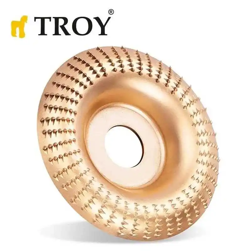 Troy 25074 Avuç Taşlama için Ahşap Aşındırıcı Törpü Diski, Toroidal 125mm