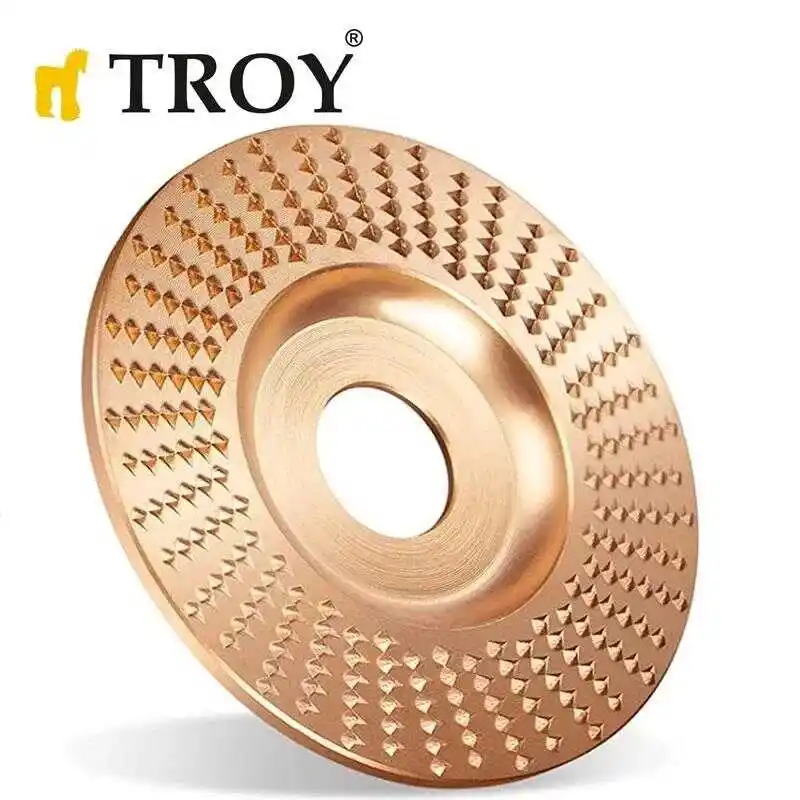 Troy 25075 Avuç Taşlama için Ahşap Aşındırıcı Törpü Diski, Düz Yassı 125mm