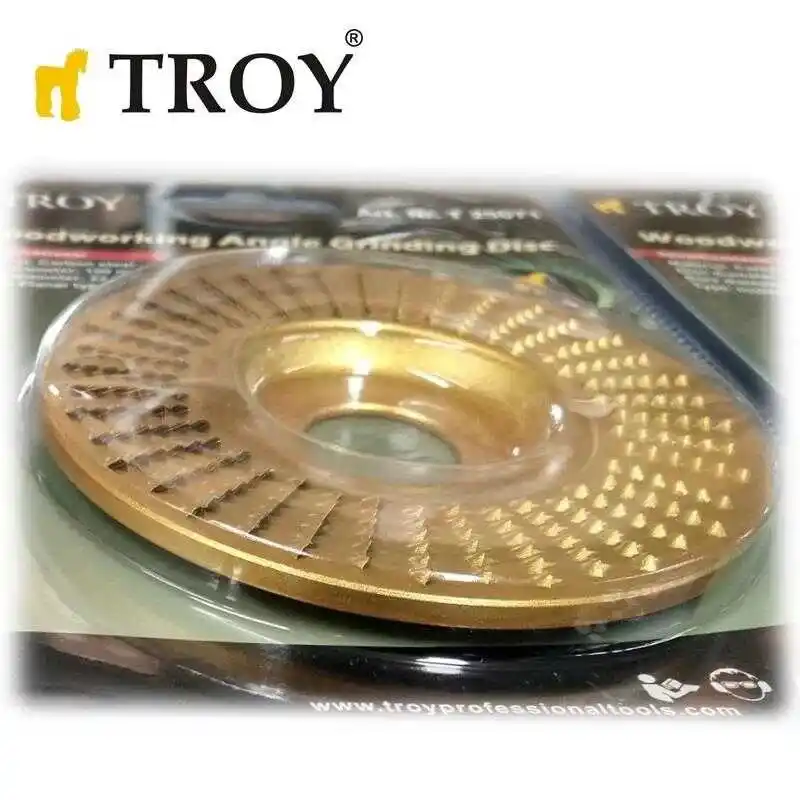 Troy 25075 Avuç Taşlama için Ahşap Aşındırıcı Törpü Diski, Düz Yassı 125mm