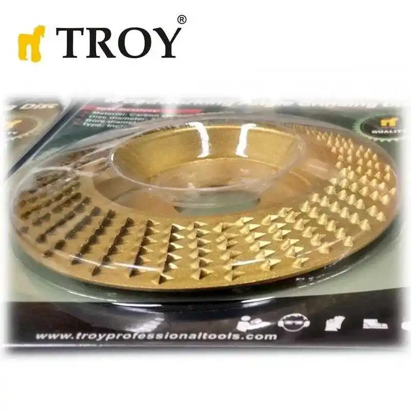 Troy 25076 Avuç Taşlama için Ahşap Aşındırıcı Törpü Diski, Trapezoidal, 125mm