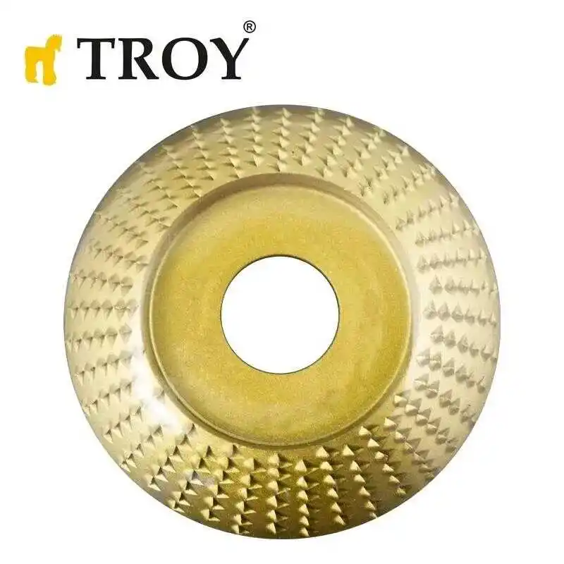 Troy 25077 Avuç Taşlama için Ahşap Aşındırıcı Törpü Diski, Yarı Küre 125mm