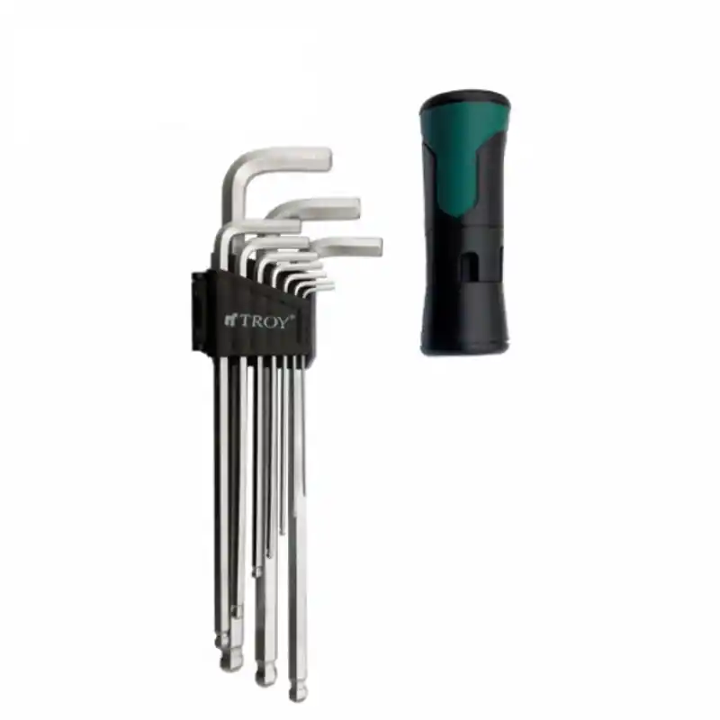 Troy 26202 Alyan Anahtar Seti (Bilya başlı, 11 Parça)