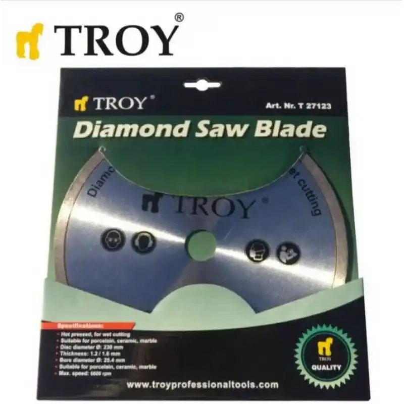 Troy 27123 Mermer Porselen Kesici Elmas Testere, 230mm